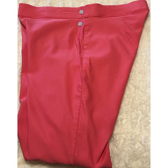 Women's Rafaella Comfort Pink Mid-Rise Capri Pants Viscose Nylon Blend Size 14 - Picture 13 of 15